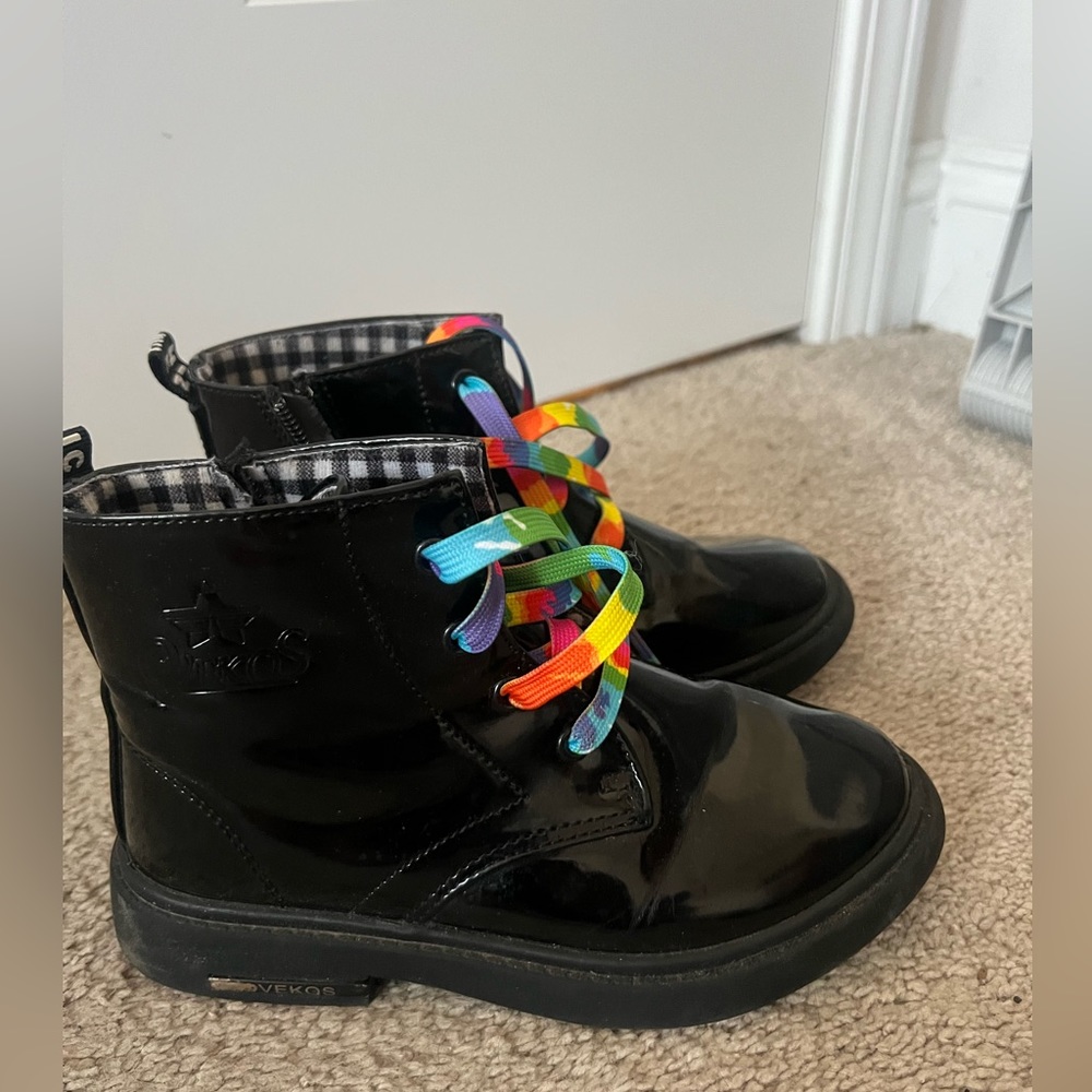 Black Patten Boots